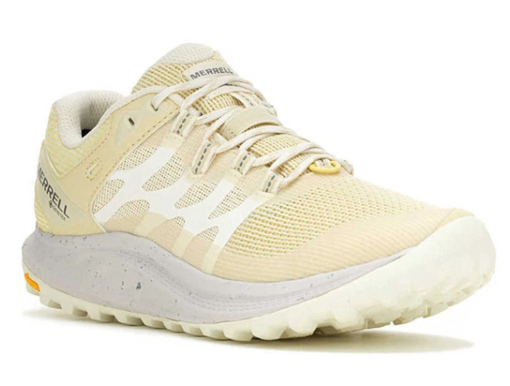 Merrell Womens Antora 3 Trail Running Sneakers SIZE 9 Cream Yellow NWOB